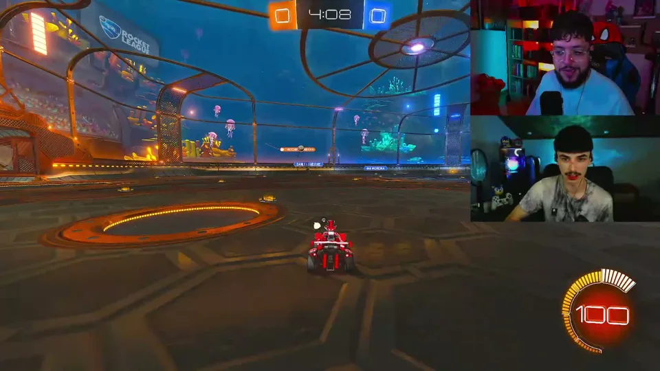 Partida de Rocket League con la webcam de elrui2s